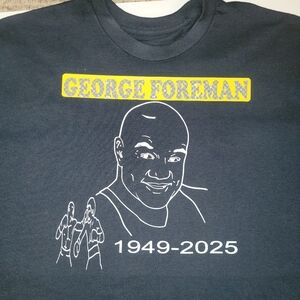 Black Graphic T-Shirt with George Foreman Design